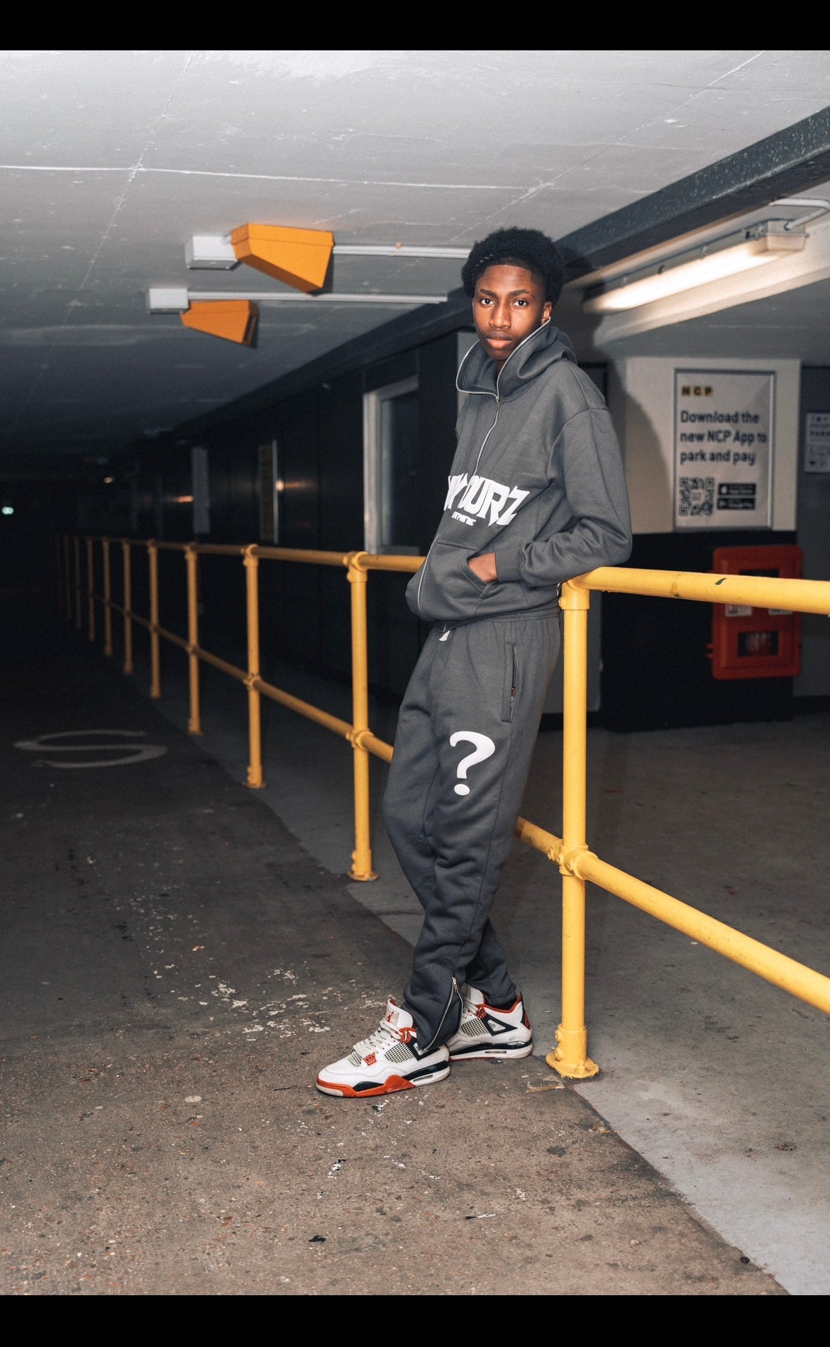 LUVYOURZ - FULL ZIPPED GREY TRACKSUIT